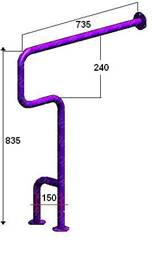 Поручень напольно-настенный для инвалидов